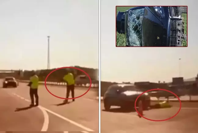 'Dur' ihtarına uymayıp polise çarpan sürücü menfezde yakalandı
